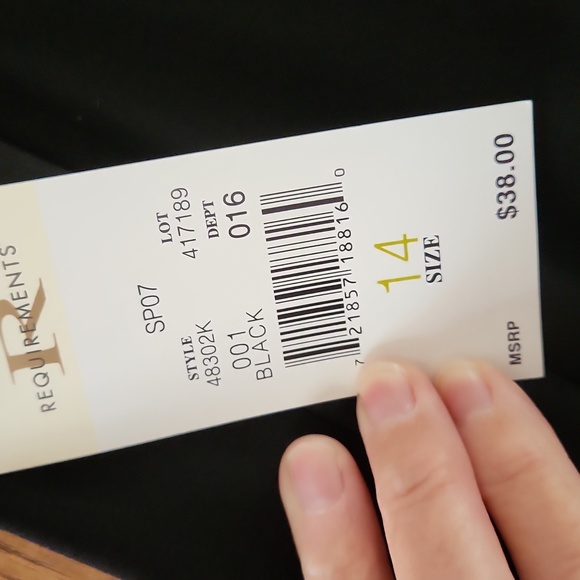 Misses NWT $130.00  Requirements 3-pc Size 14; Jacket, Pants, Skirt all in Black - Picture 9 of 16